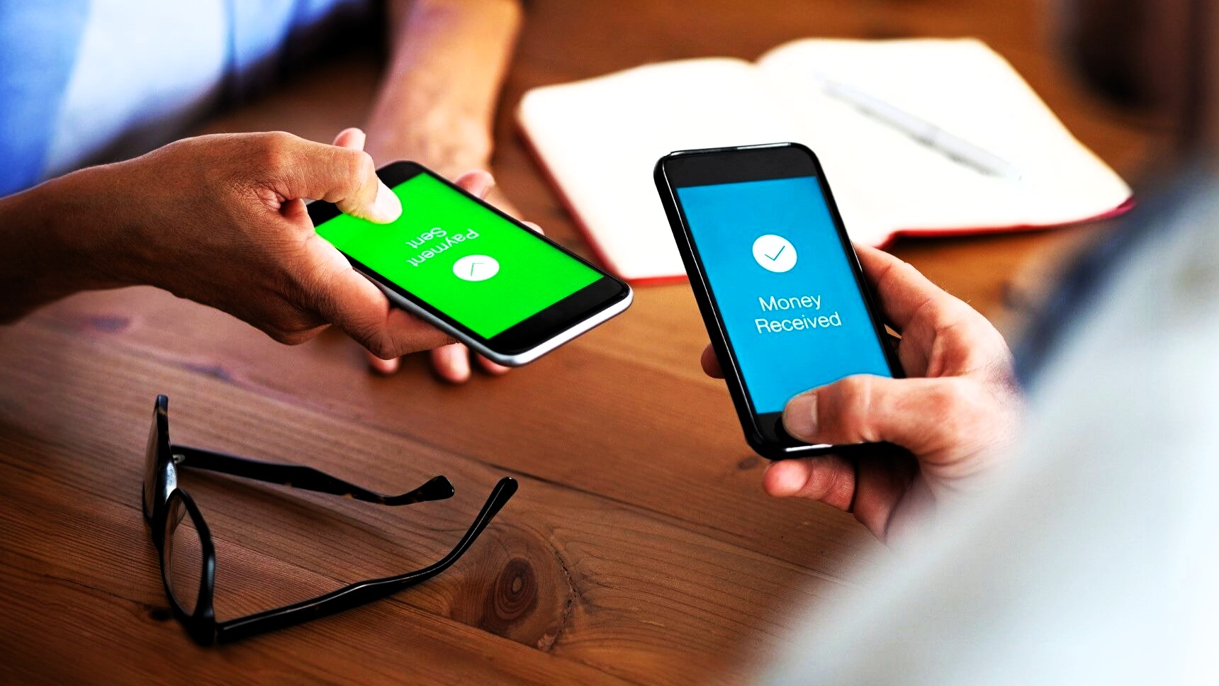 Mobile wallet apps interface showing digital cards and payment options on smartphone